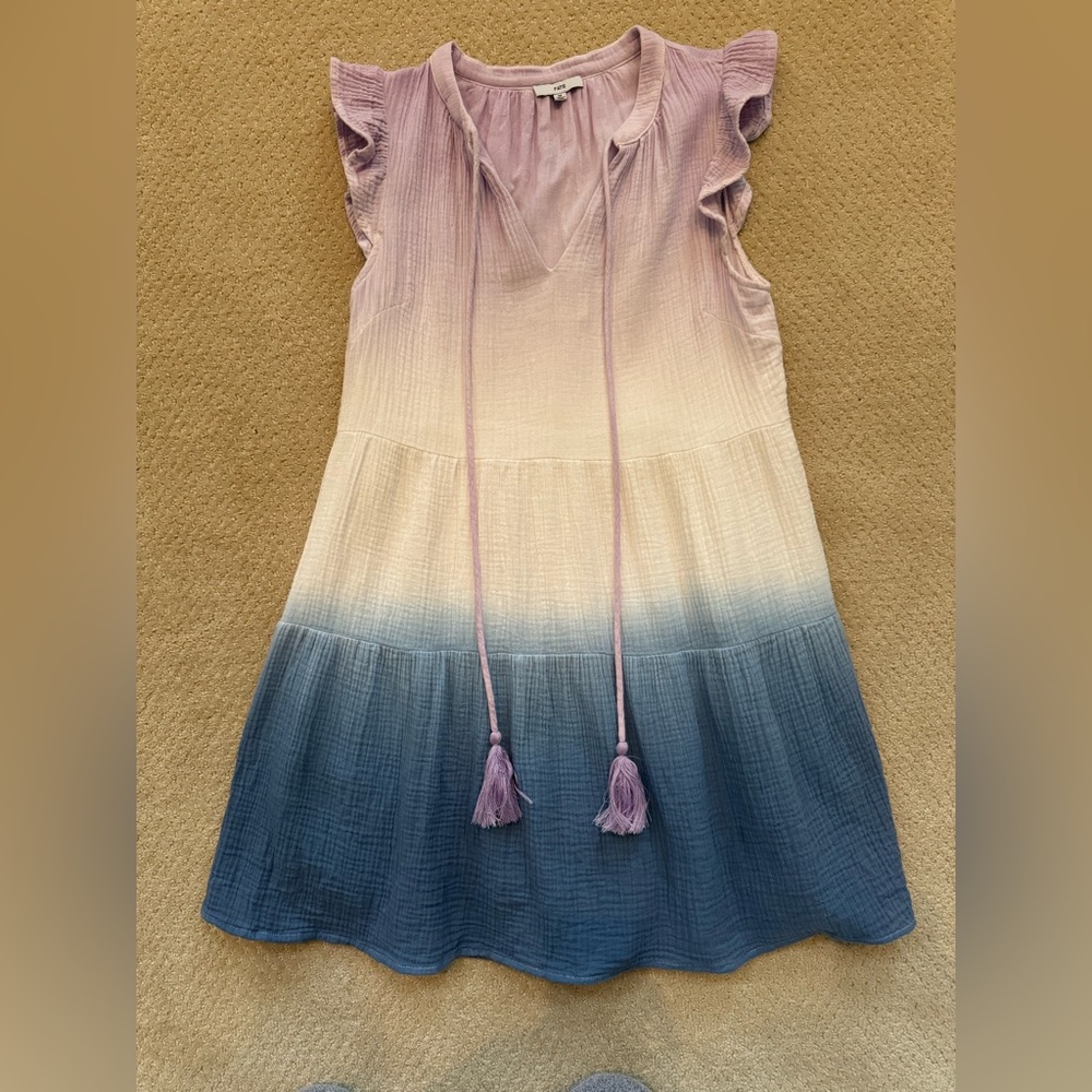FATE ombré dress blue, white purple size M.